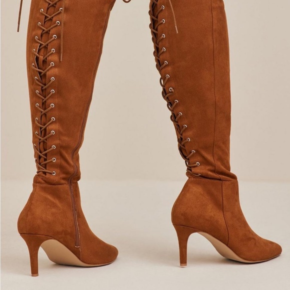 Torrid Faux Suede Stiletto Over the Knee Boot NWT Size 10W - Picture 2 of 9